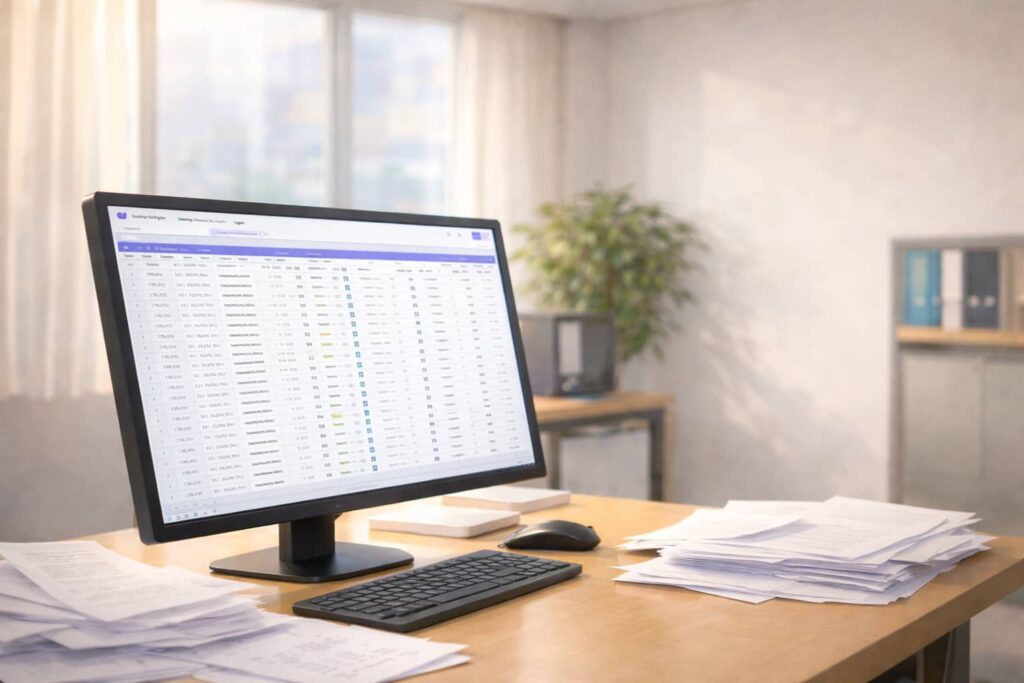 ステップ①：Googleフォーム 集計で回答を整理する場面